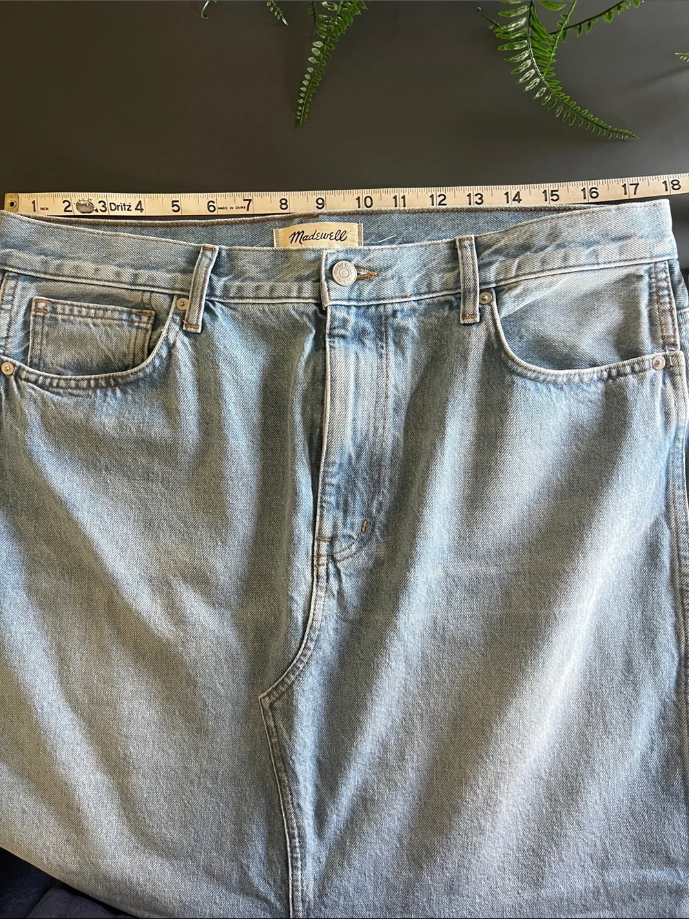 Madewell Light Blue Relaxed Denim Skirt